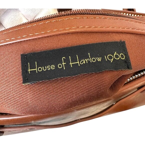 House of Harlow 1960 barrel shoulder bag in brown vegan leather (NWT) - Picture 4 of 4